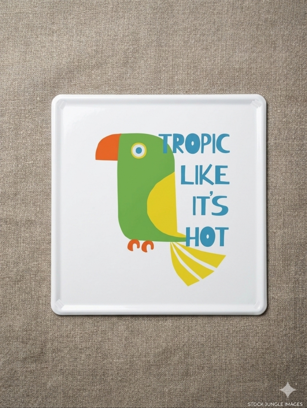 Tropic Like It’s Hot Parrot Mini Wall Sign Plaque Tropical Summer Decor NWT